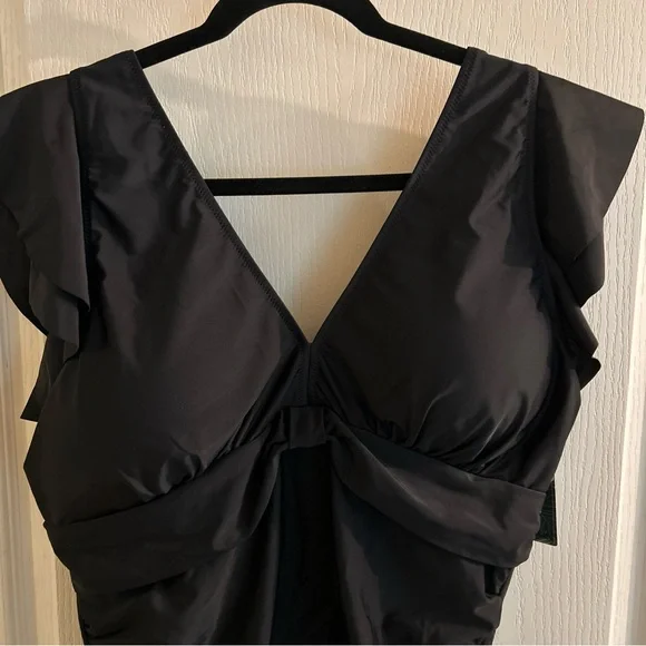 Blooming-Jelly-Swimsuit-Slimming-Swimwear Black One Piece Flattering! 3XL NEW - Picture 3 of 6